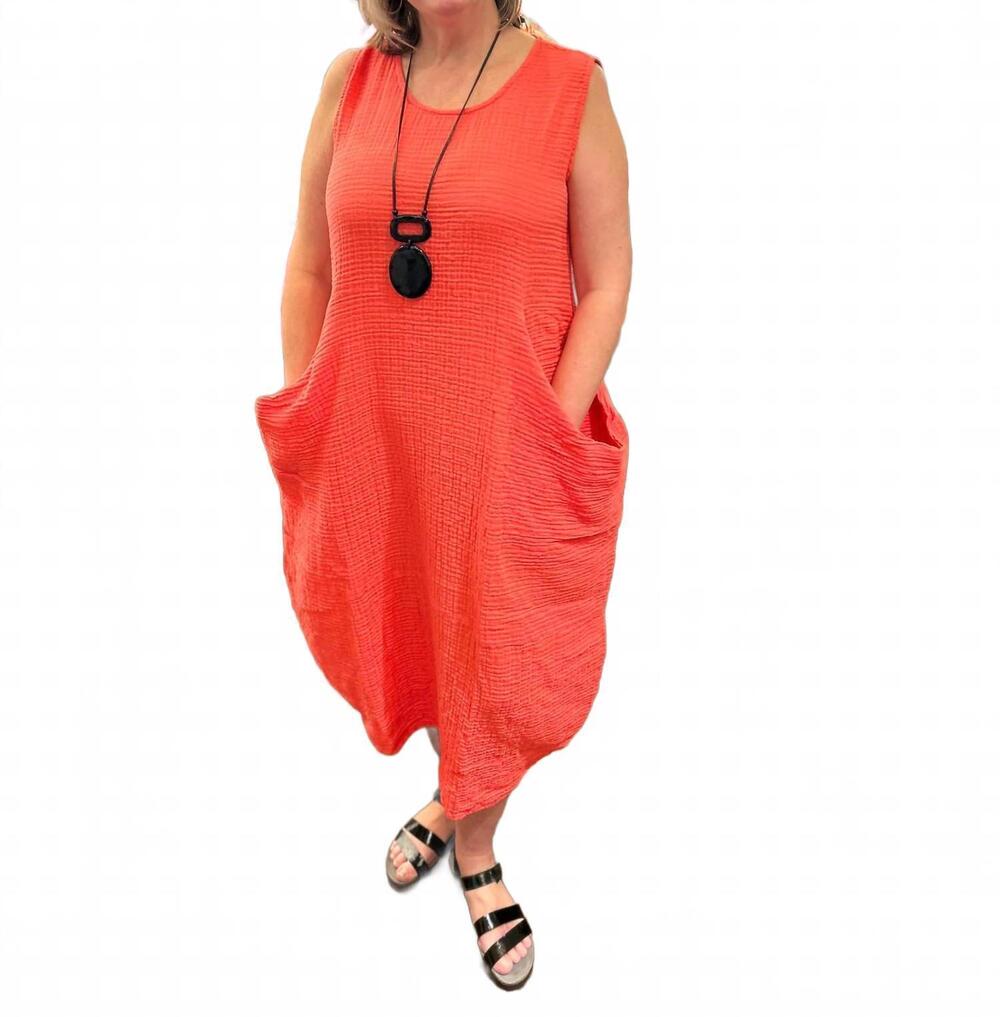 NEW KOZAN heath midi dress in papaya